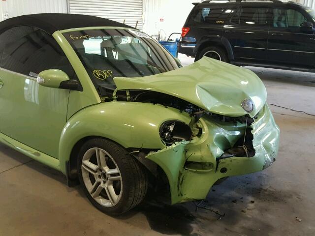 3VWCD31YX5M317261 - 2005 VOLKSWAGEN NEW BEETLE GREEN photo 9