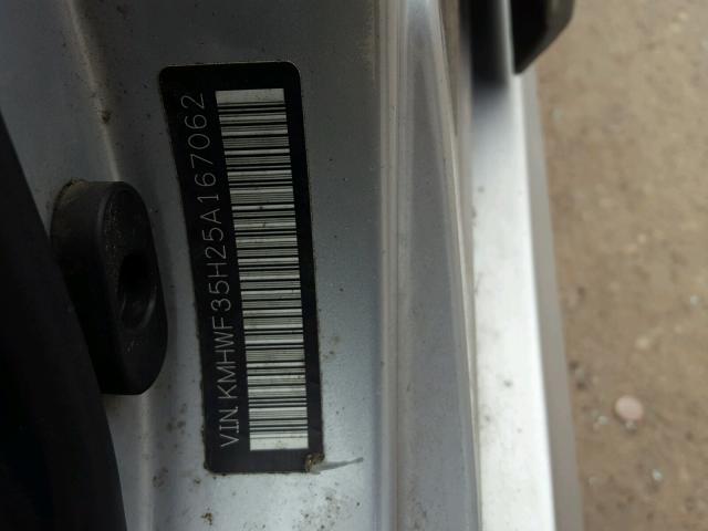 KMHWF35H25A167062 - 2005 HYUNDAI SONATA SILVER photo 10