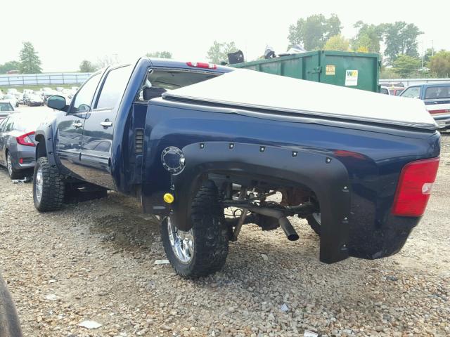 3GCRKSE31AG226433 - 2010 CHEVROLET SILVERADO BLUE photo 3