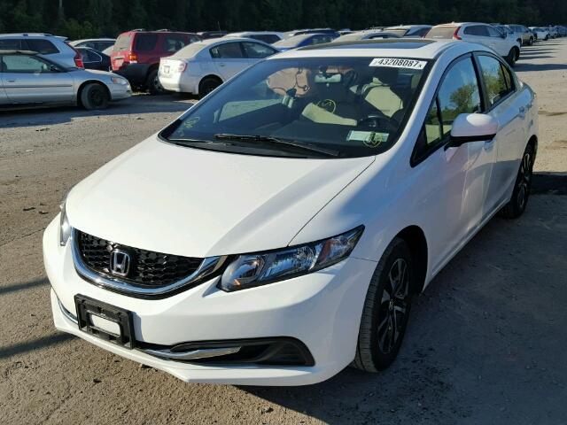 2HGFB2F89EH548550 - 2014 HONDA CIVIC EX WHITE photo 2