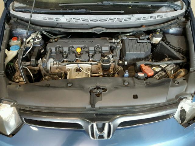 2HGFG12697H573077 - 2007 HONDA CIVIC LX BLUE photo 7