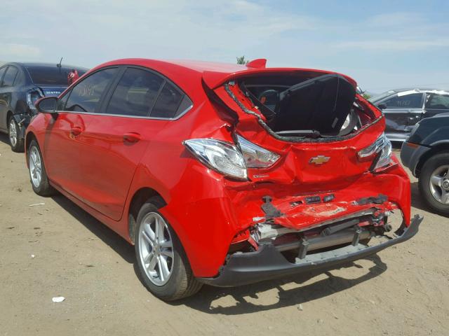 3G1BE6SM7HS545686 - 2017 CHEVROLET CRUZE LT RED photo 3