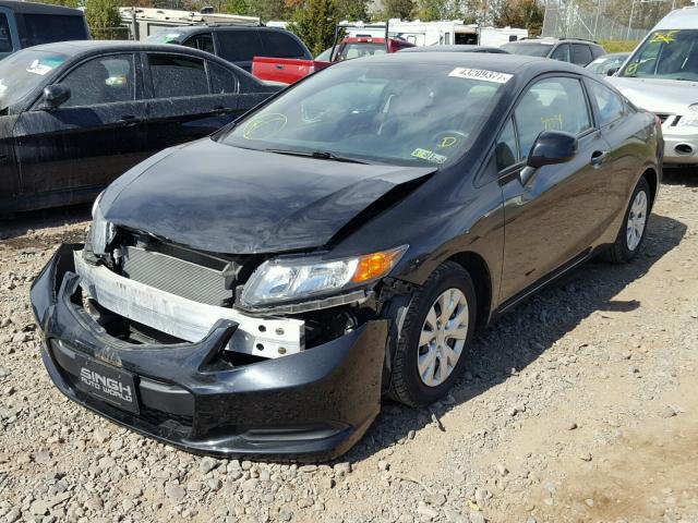 2HGFG3B55CH516372 - 2012 HONDA CIVIC LX BLACK photo 2