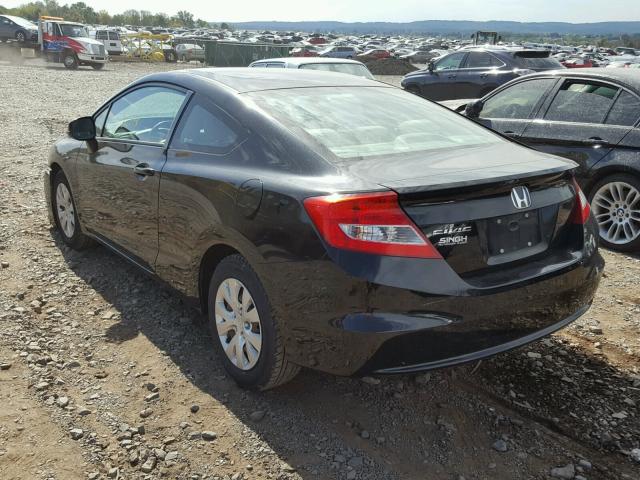 2HGFG3B55CH516372 - 2012 HONDA CIVIC LX BLACK photo 3