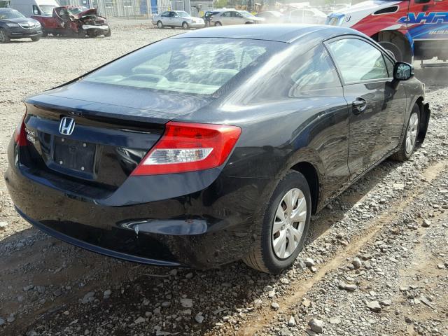 2HGFG3B55CH516372 - 2012 HONDA CIVIC LX BLACK photo 4