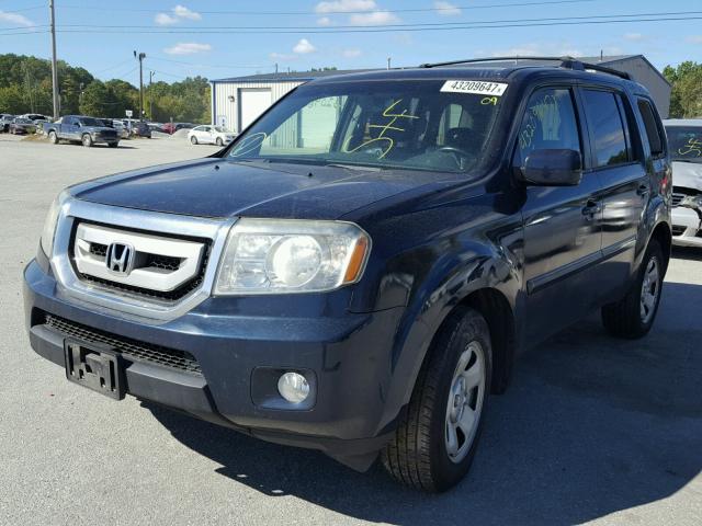 5FNYF48559B032367 - 2009 HONDA PILOT BLUE photo 2