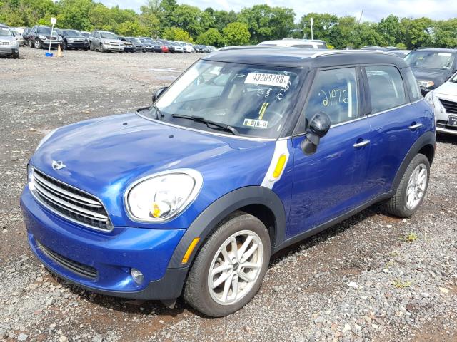 WMWZB3C50FWR43387 - 2015 MINI COOPER COU BLUE photo 2