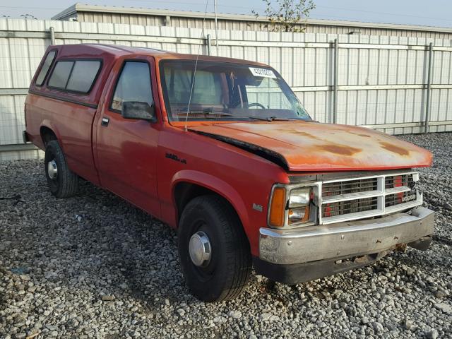 1B7GN14M5HS456868 - 1987 DODGE DAKOTA RED photo 1