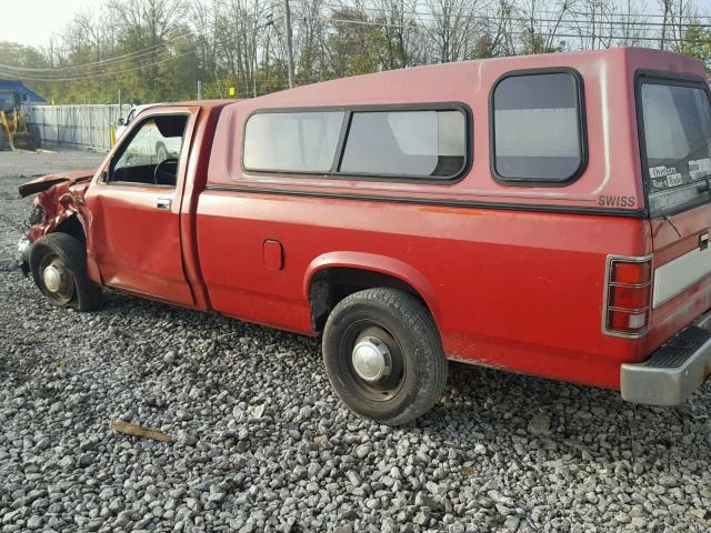 1B7GN14M5HS456868 - 1987 DODGE DAKOTA RED photo 3