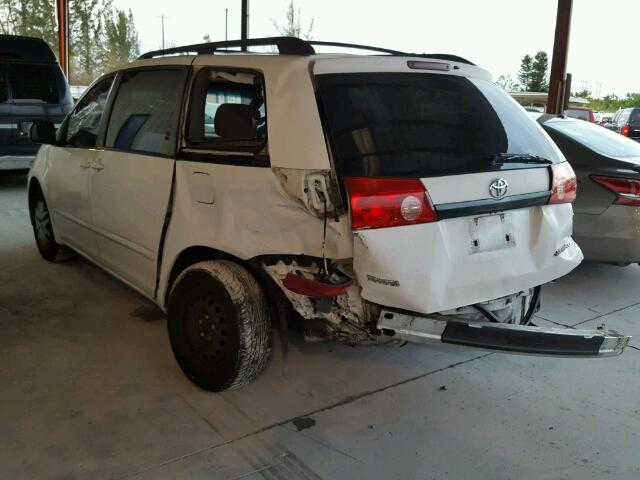 5TDZK23C58S137298 - 2008 TOYOTA SIENNA CE WHITE photo 3