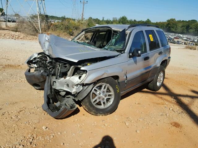 1J4GX48S94C207198 - 2004 JEEP GRAND CHER SILVER photo 2