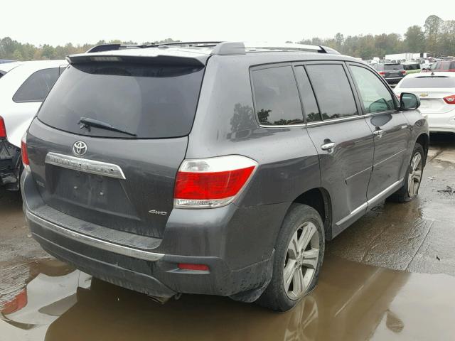 5TDDK3EH8CS114390 - 2012 TOYOTA HIGHLANDER GRAY photo 4