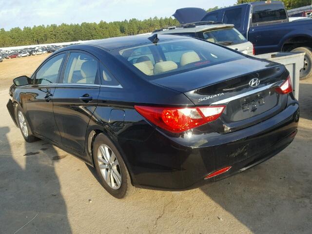 5NPEB4AC4DH799967 - 2013 HYUNDAI SONATA GLS BLACK photo 3