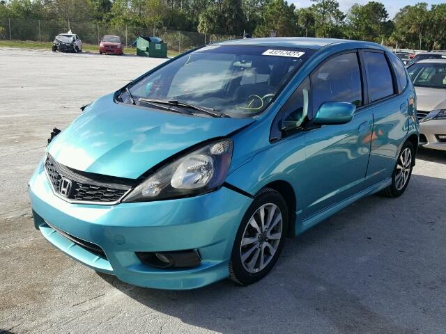 JHMGE8H50CC036335 - 2012 HONDA FIT SPORT TEAL photo 2