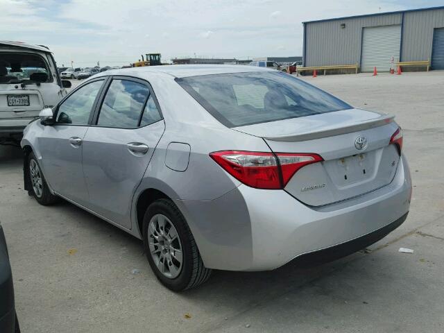 2T1BURHEXFC416475 - 2015 TOYOTA COROLLA L SILVER photo 3