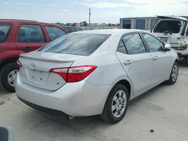 2T1BURHEXFC416475 - 2015 TOYOTA COROLLA L SILVER photo 4