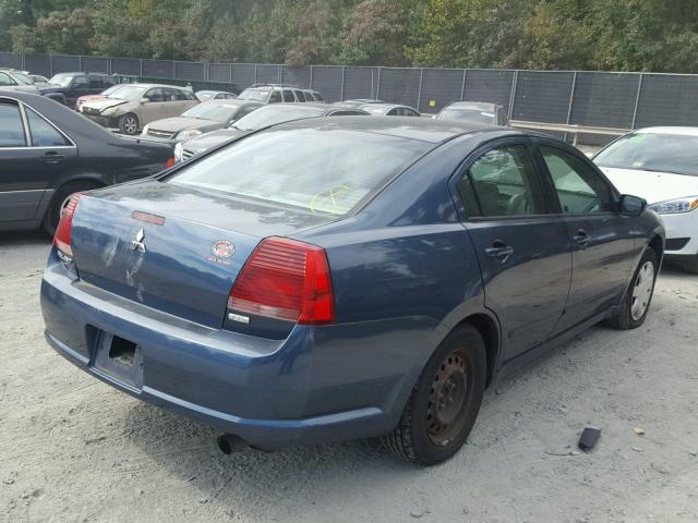 4A3AB36F85E025151 - 2005 MITSUBISHI GALANT ES BLUE photo 4