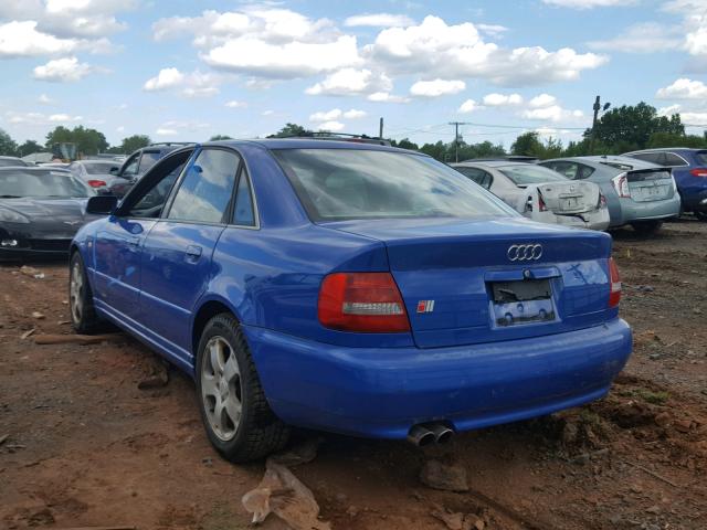 WAUDD68D4YA076095 - 2000 AUDI S4 2.7 QUA BLUE photo 3