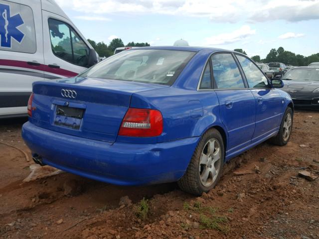 WAUDD68D4YA076095 - 2000 AUDI S4 2.7 QUA BLUE photo 4