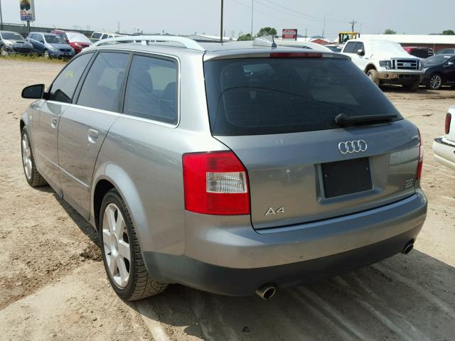 WAUVT68E34A096090 - 2004 AUDI A4 3.0 AVA GRAY photo 3