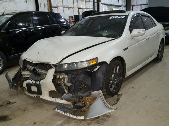 19UUA76547A038637 - 2007 ACURA TL TYPE S WHITE photo 2