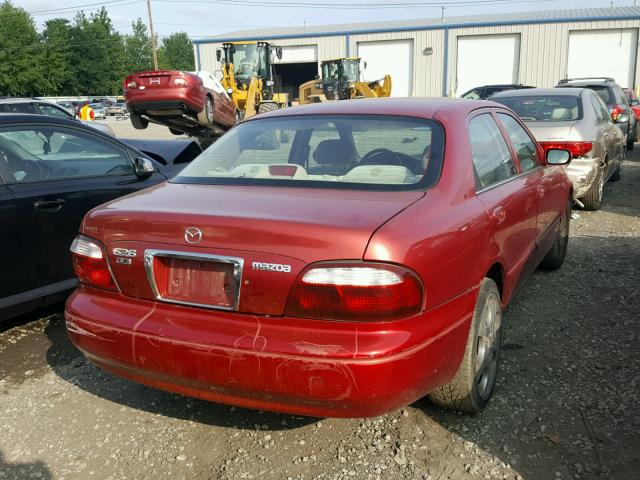 1YVGF22C3Y5122487 - 2000 MAZDA 626 ES RED photo 4