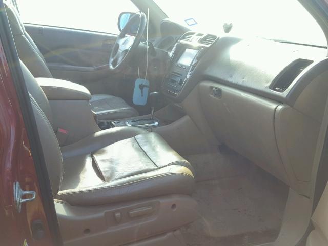 2HNYD18612H505107 - 2002 ACURA MDX TOURIN BURGUNDY photo 5