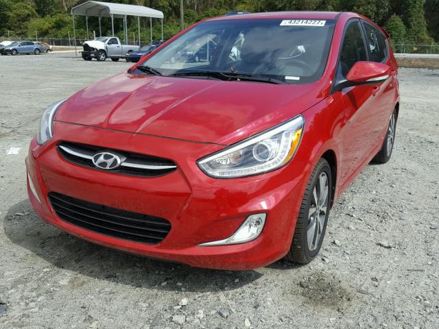 KMHCU5AE0HU351466 - 2017 HYUNDAI ACCENT SPO RED photo 2