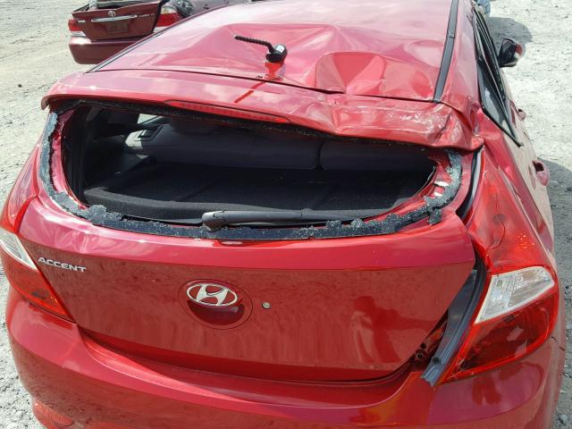 KMHCU5AE0HU351466 - 2017 HYUNDAI ACCENT SPO RED photo 9