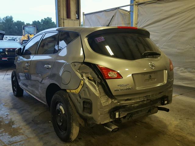 JN8AZ18W29W142616 - 2009 NISSAN MURANO GRAY photo 3