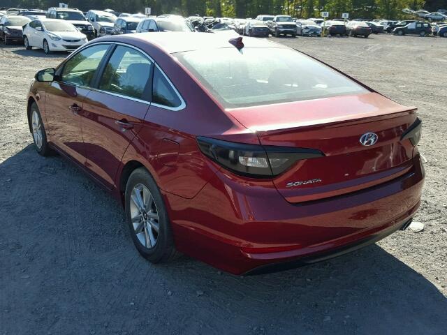 5NPE24AF3FH065737 - 2015 HYUNDAI SONATA RED photo 3