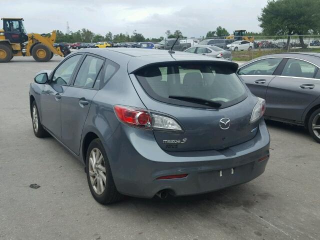 JM1BL1L77D1768962 - 2013 MAZDA 3 I GRAY photo 3