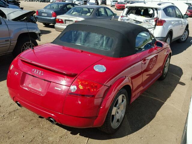 TRUUT28N611006164 - 2001 AUDI TT QUATTRO RED photo 4