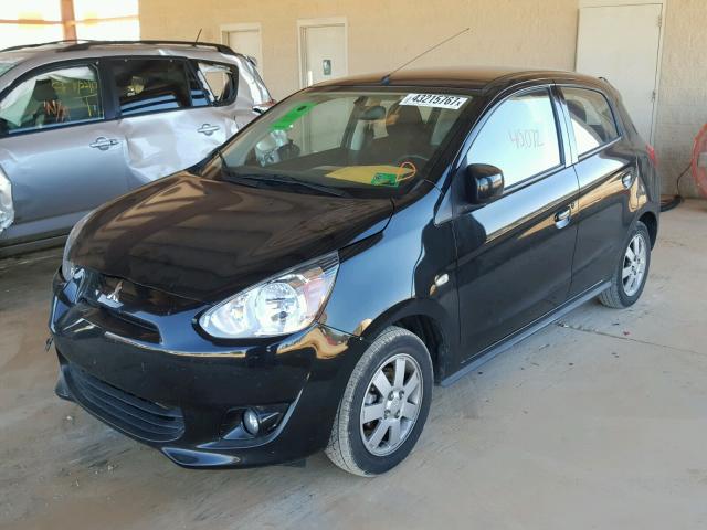 ML32A4HJXEH004501 - 2014 MITSUBISHI MIRAGE ES BLACK photo 2