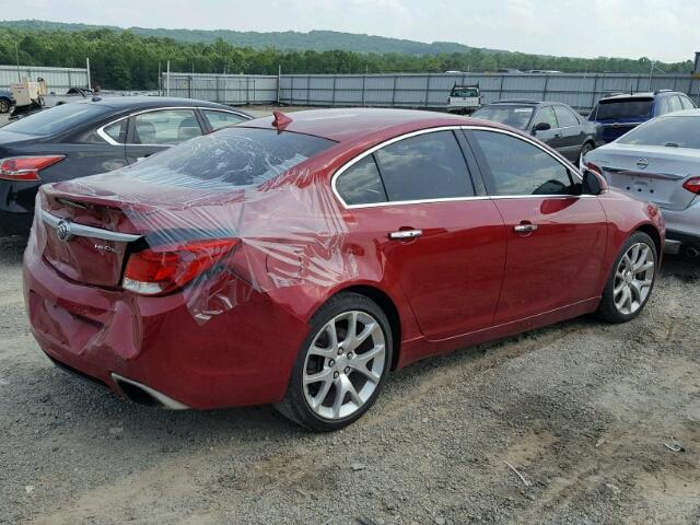 2G4GV5GV0D9162040 - 2013 BUICK REGAL GS RED photo 4