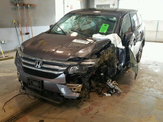 5FNYF5H76GB019759 - 2016 HONDA PILOT EXLN GRAY photo 2