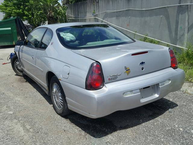 2G1WW12E619291692 - 2001 CHEVROLET MONTE CARL 银色 照片 3