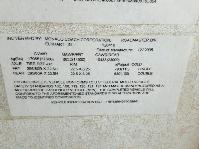 1RF43564362039641 - 2006 MONON 45X96 CAMELOT BEIGE photo 10