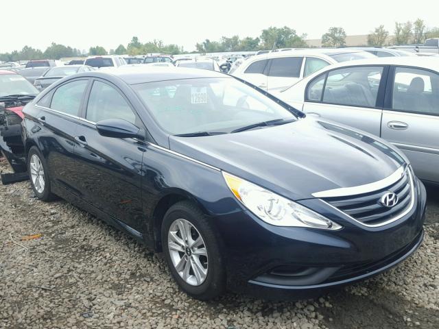 5NPEB4AC2EH876658 - 2014 HYUNDAI SONATA BLUE photo 1