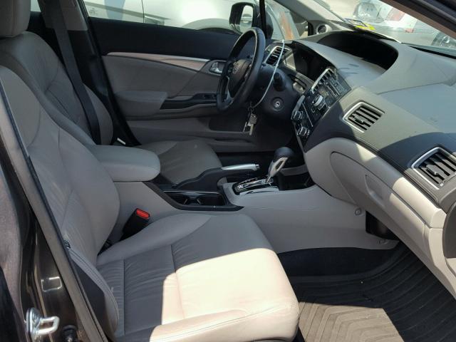 2HGFB2F9XDH535135 - 2013 HONDA CIVIC EXL 灰色 照片 5