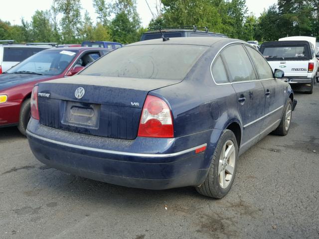 WVWRH63B34P100364 - 2004 VOLKSWAGEN PASSAT GLX BLUE photo 4