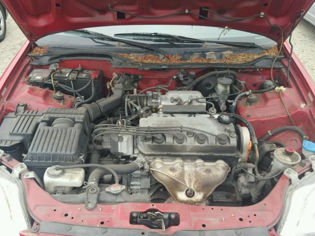 1HGEJ7226XL072292 - 1999 HONDA CIVIC HX RED photo 7