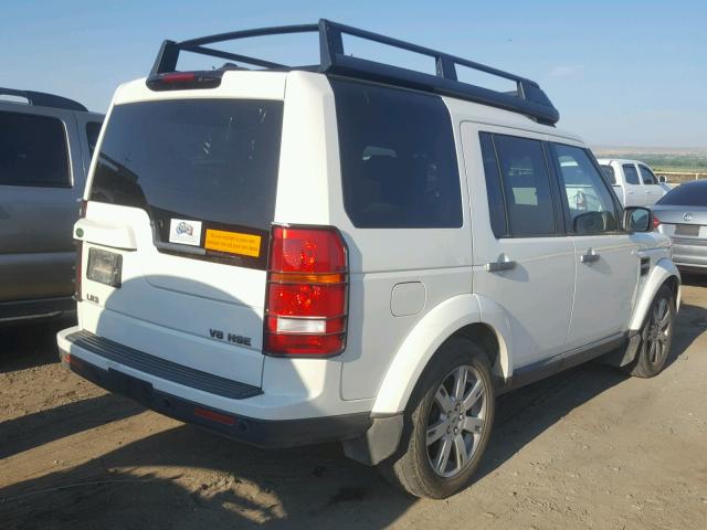 SALAG254X9A497923 - 2009 LAND ROVER LR3 HSE WHITE photo 4