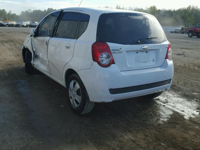 KL1TD6DE8BB141195 - 2011 CHEVROLET AVEO WHITE photo 3