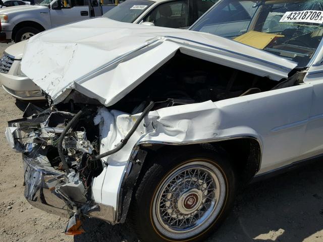 1G6DW51Y9H9759368 - 1987 CADILLAC BROUGHAM WHITE photo 9