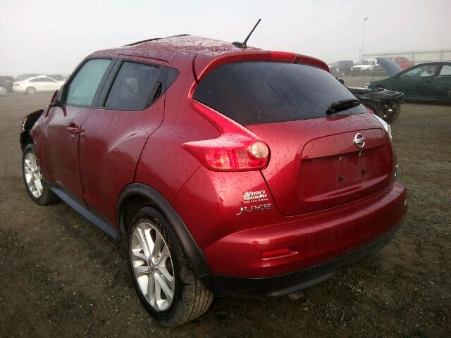 JN8AF5MV2DT209769 - 2013 NISSAN JUKE S RED photo 3