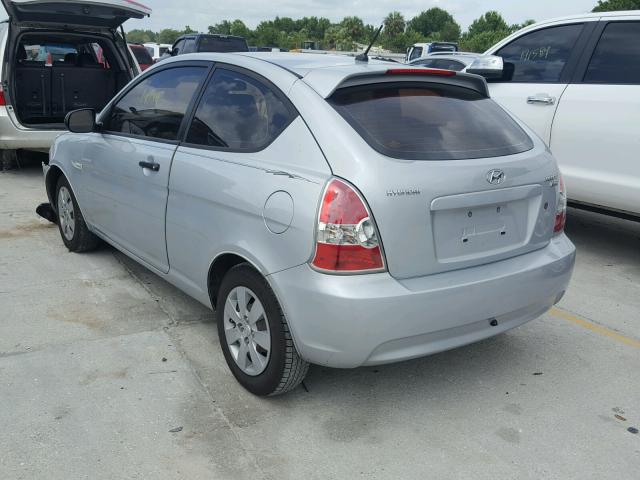 KMHCM3AC4AU165275 - 2010 HYUNDAI ACCENT BLU SILVER photo 3