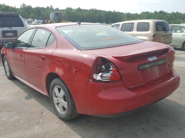 2G2WP552481179354 - 2008 PONTIAC GRAND PRIX RED photo 3