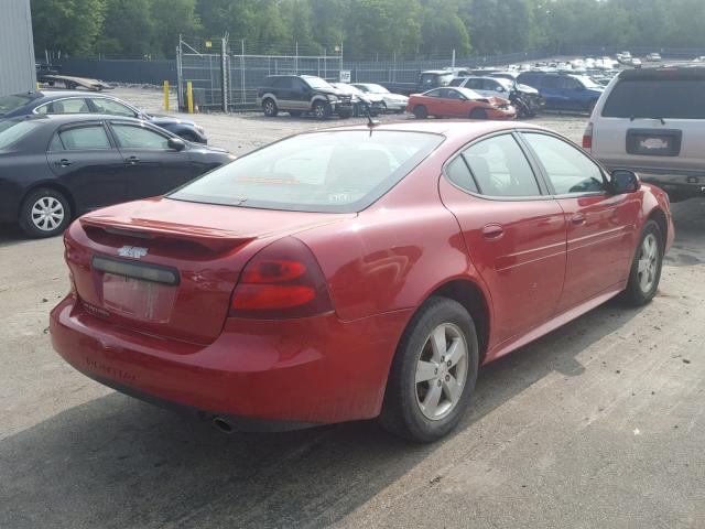 2G2WP552481179354 - 2008 PONTIAC GRAND PRIX RED photo 4