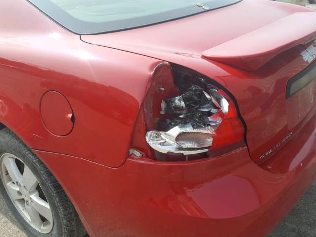 2G2WP552481179354 - 2008 PONTIAC GRAND PRIX RED photo 9